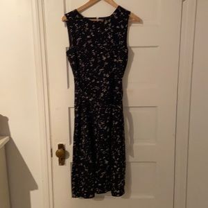 Ellen Tracy navy and white sleeveless office dress size 8